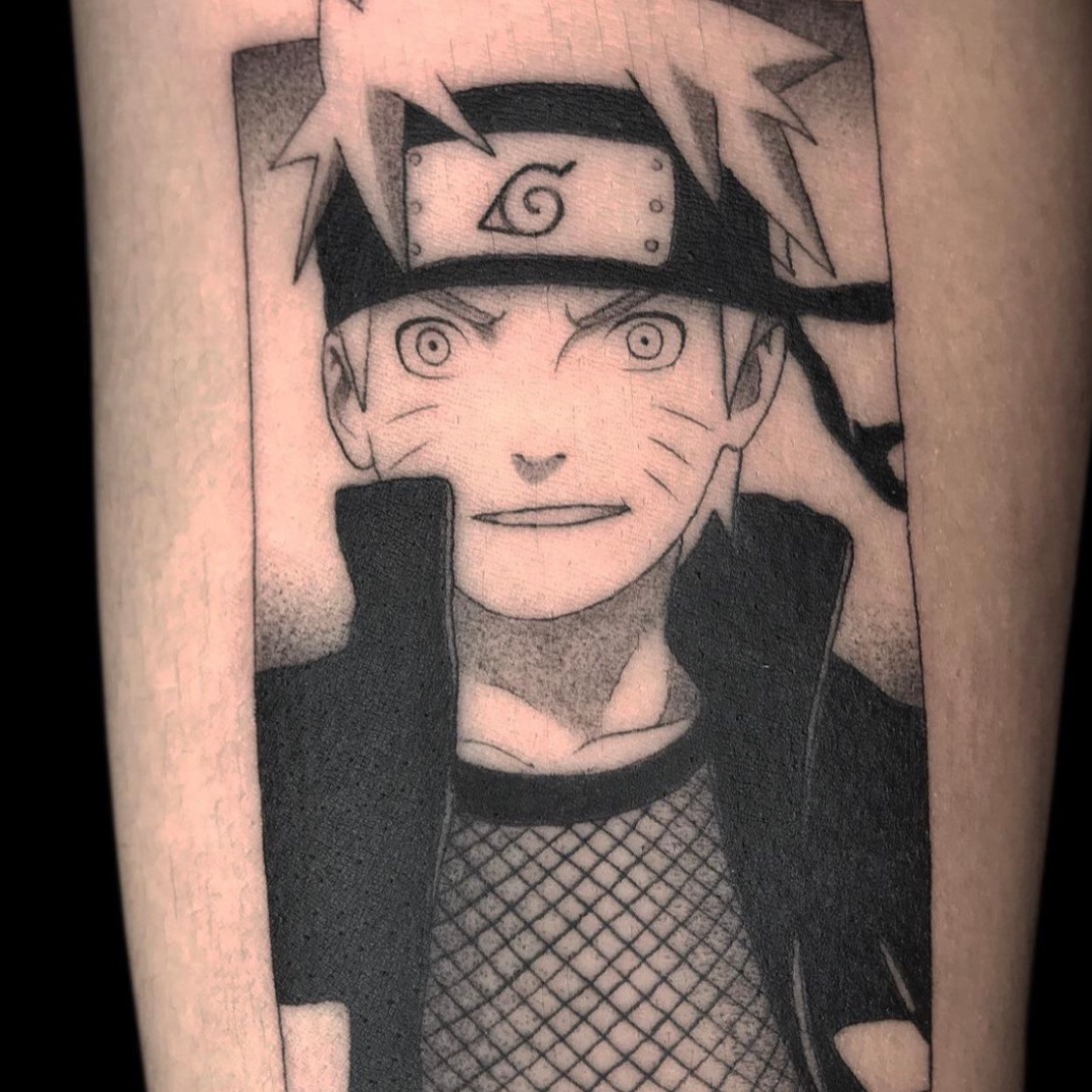 Tatuaje Goku Dragon Ball Z black grey — CAOS Art Tattoo Chile